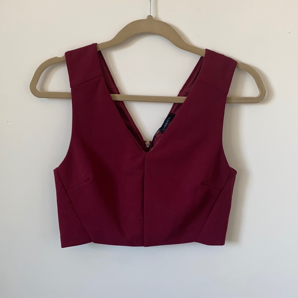 Maroon crop top